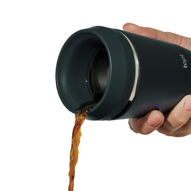 Logotrade reklamprodukter bild: Topl To Go-glas i återvunnet stål Patenterat 360-lock 235 ml