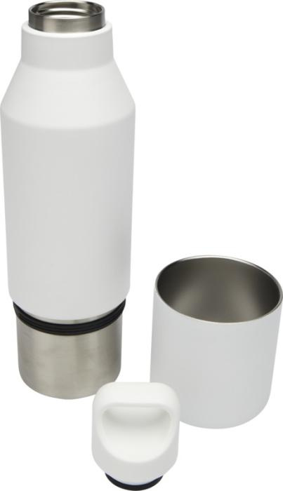 Logotrade profilreklam bild: Odessy 600 ml RCS-certifierad isolerad flaska av återvunnet rostfritt stål med 300 ml mugg