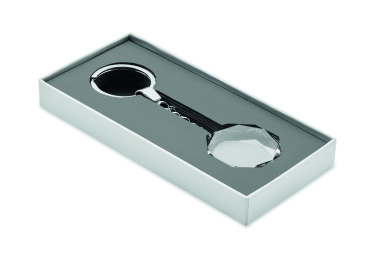 Logotrade profilreklam bild: Rund nyckelring i glas