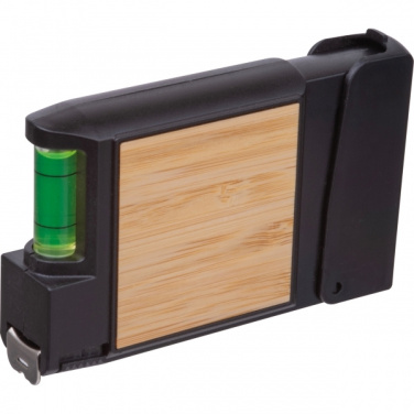 Logotrade profilreklam bild: 3-meters måttband med vattenpass HALIFAX