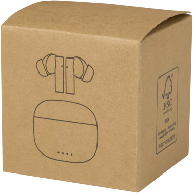 Logotrade profilreklam bild: Alterf True Wireless Bluetooth®-öronsnäckor av återvunnen plast med öronproppar av silikon